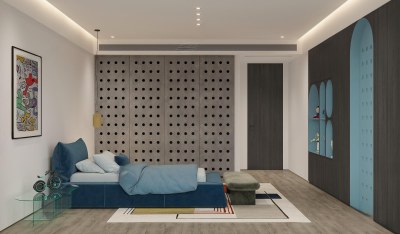 现代男孩儿童房3D模型下载